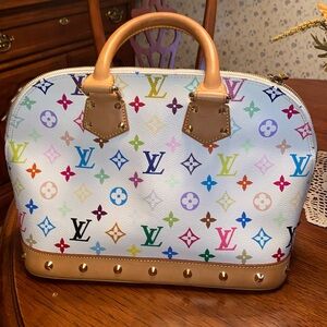 Louis Vuitton Multicolor Alma, White
